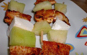 143º Receta: Brocheta De Pollo Picante Con Melón!
