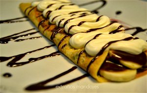 Crêpes De Plátano Con Chocolate
