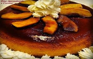 Flan De Manzanas Asadas A La Canela Con Nata
