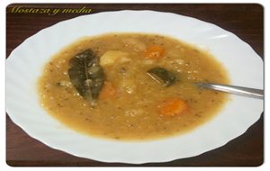 Cocido De Alubias Repeladas En Olla A Presión. Receta Con Fotos
