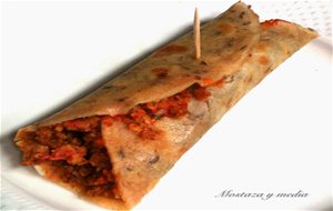 Rollito Vegano Inspirado En El Lahmacun O Pizza Turca

