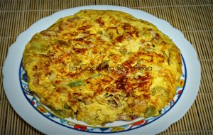 Tortilla De Puerros Y Bacon 
