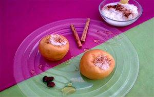 Manzanas Rellenas De Arroz Con Leche
