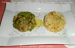 Habas Con Ajetes Y Revuelto De Bacalao "a Mi Manera"
