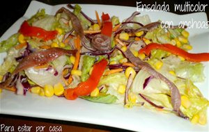 Ensalada Multicolor Con Anchoas
