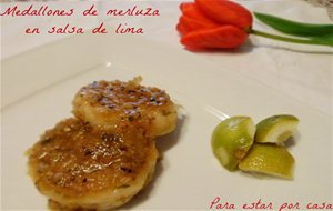 Medallones De Merluza En Salsa De Lima
