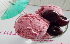 Helado De Cerezas Confitadas
