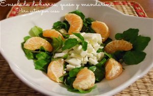 Ensalada De Berros, Queso Y Mandarina
