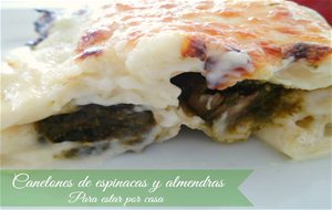 Canelones De Espinacas Y Almendras
