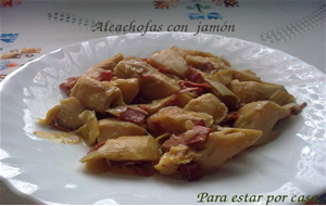 Alcachofas Con Jamón
