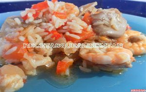 Arroz Con Setas Y Langostinos
