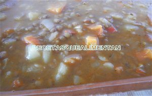 Potaje De Lentejas Y Verduras
