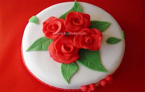 Tarta Fondant Rosas
