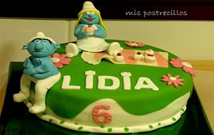 Tarta De Pitufos Para Lidia
