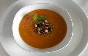 Crema De Calabaza Con Jamón
