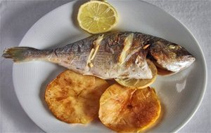 Dorada Al Horno Con Manzanas
