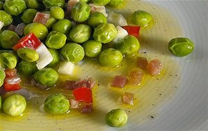 Ensalada Tibia De Guisantes Con Jamón
