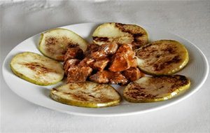 Magras De Ibérico Al Brandy Con Manzanas
