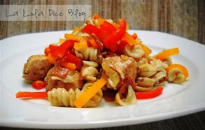 Pasta Rotini Con Pollo Y Almendras
