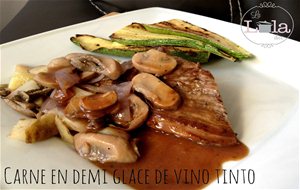 Carne En Demi-glace De Vino Tinto
