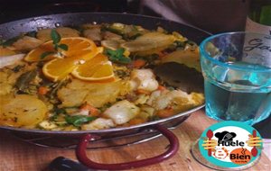 Paella De Bacalao Con Verduras