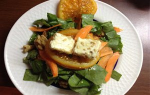 Ensalada De Espinacas Con Naranja Confitada