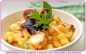 Empedrado De Alubias Y Pulpo Con Vinagreta De Mango