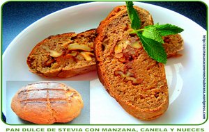 Pan Dulce De Stevia Con Manzana, Nueces Y Canela