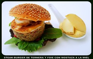 Steak-burger De Ternera Y Foie Con Mostaza A La Miel