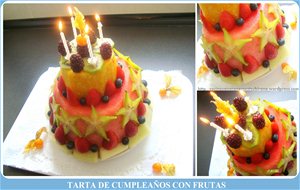 Tarta De Cumpleaños Con Frutas