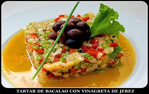 Tartar De Bacalao Con Vinagreta De Jerez