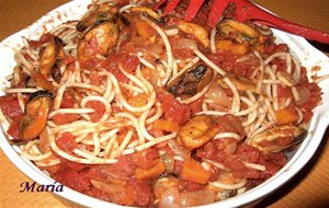 Espaguetis Con Mejillones

