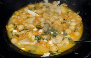 Garbanzos Con Verduras Y  Bacalao
