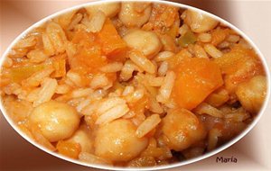 Garbanzos Con Vegetales Y Bacalao
