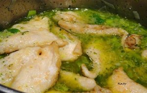 Pechugas De Pollo En Salsa De Puerros
