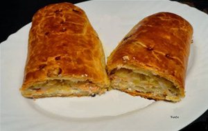 Rollo De Hojaldre Con Salmón Ahumado
