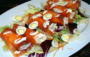 Rollitos De Salmón Relleno
