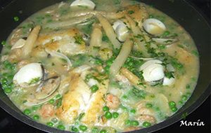 Bacalao Y Merluza En Salsa De Espárragos
