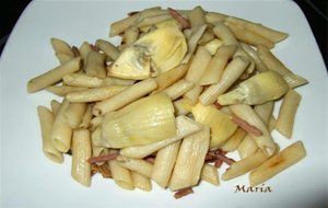 Arroz Meloso Y Macarrones  Con Alcachofas
