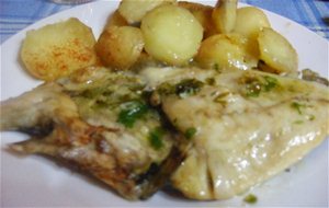 Rodaballo Al Horno Con Patatas
