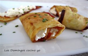 Rollitos De Berenjenas Con Queso De Burgos Y Dulce De Tomate
