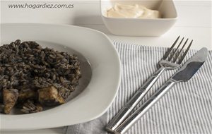 Arroz Negro Con Calamar Y Gambas
