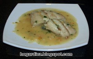 Merluza Con Crema De Champiñones
