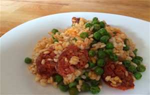 Arroz "resultón" Con Chorizo 
