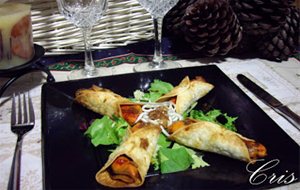 Rulos De Empanadilla Con Ensalada De Mejillones
