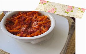 Macarrones Al Horno Con Chorizo Y Setas 
