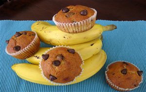 Muffins De Plátano Y Chocolate
