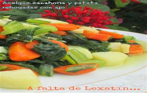 Acelgas, Zanahoria Y Patata Rehogadas Con Ajo
