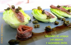 Corazones De Lechuga Con Anchoas Y Alcaparras Fritas
