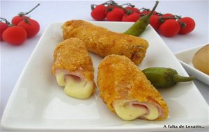 San Jacobos Enrollados O Rollos De Jamón Y Queso
